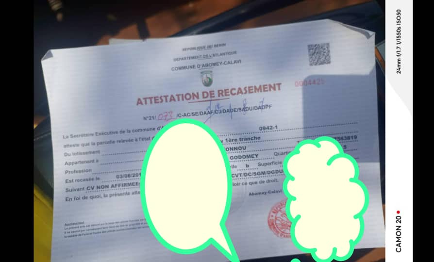Photo de Démarche foncière : Attestation de recasement
